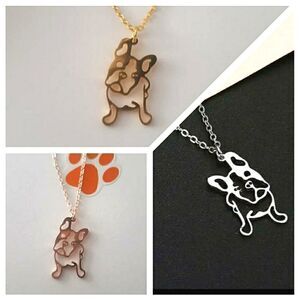 French Bulldog Shiny Charm Stainless Steel Adjustable 18" - 20" Necklace